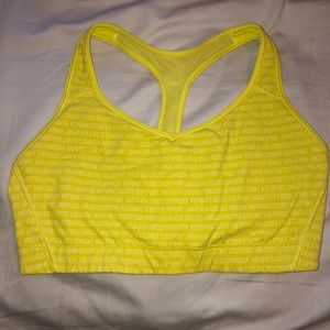 Victoria Secret VSX Yellow, w/ Logo Sports Bra